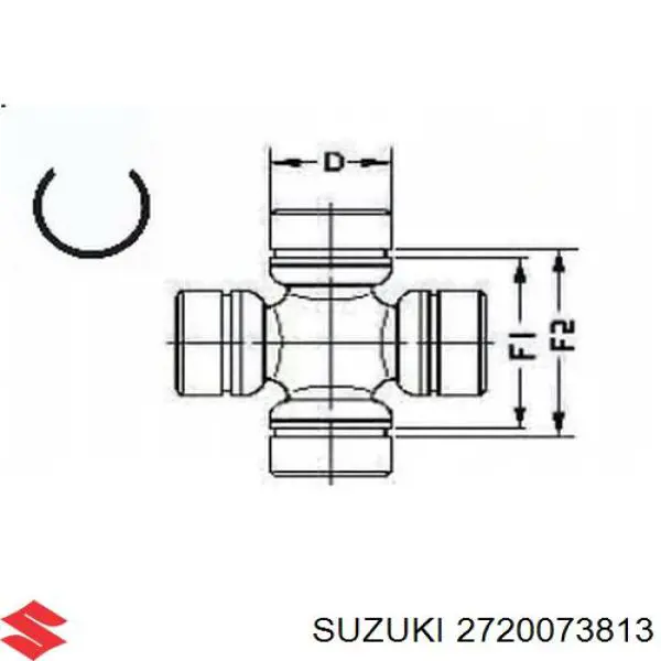 2720073810 Suzuki крестовина карданного вала заднего