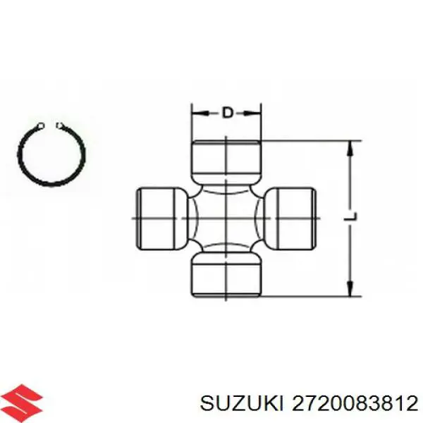 Крестовина кардана Suzuki 2720083812