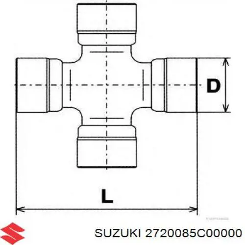 Крестовина карданного вала заднего 2720085C00000 Suzuki