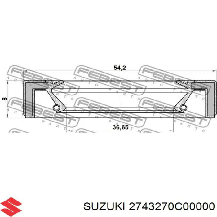 Сальник редуктора переднего моста Suzuki 2743270C00000 цена, от 4.61 USD