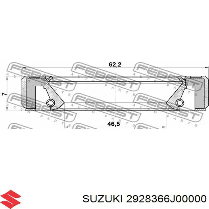 29283-66J00-000 Suzuki bucim da caixa de transferência, da árvore primária