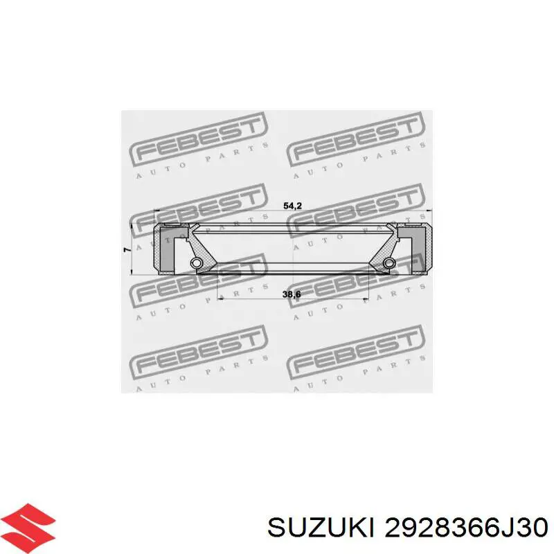 Anillo Reten De salida Caja De Transferencia 2928366J30 Suzuki