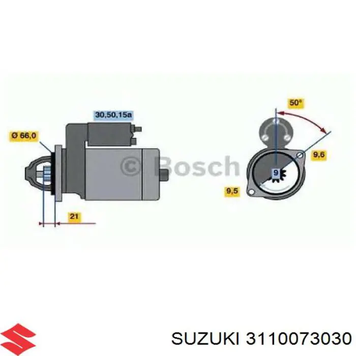 Стартер 3110073030 Suzuki