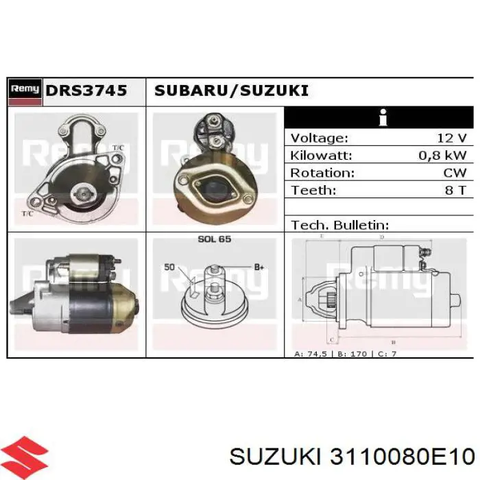 3110080E10 Suzuki 