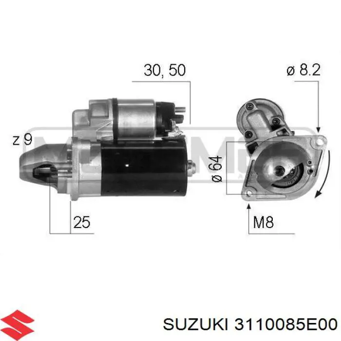 31100-85E00 Suzuki стартер