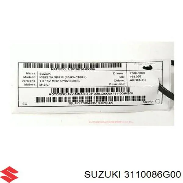 3110086G00 Suzuki стартер