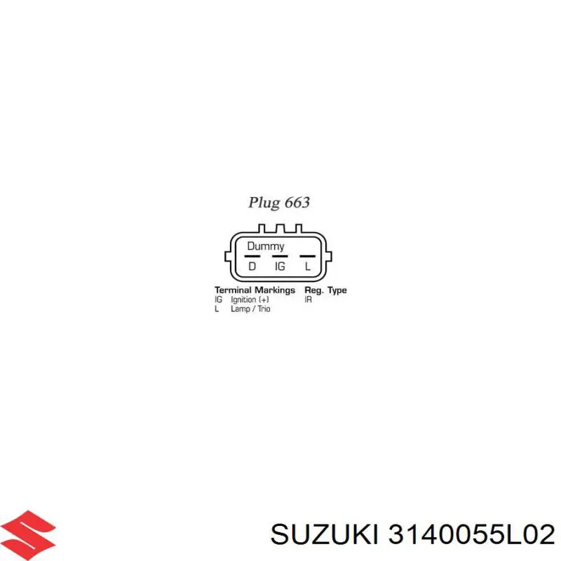 3140055L02 Suzuki Генератор автомобильный