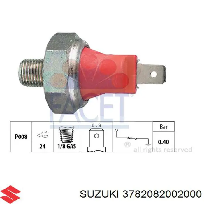 37820-82002-000 Suzuki датчик давления масла