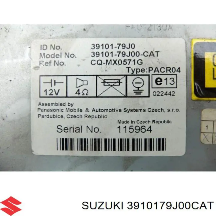 Купить 3910179J00CAT Suzuki 