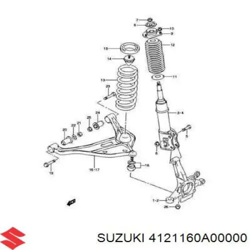  Suzuki 4121160A00000 цена, от 8.91 USD