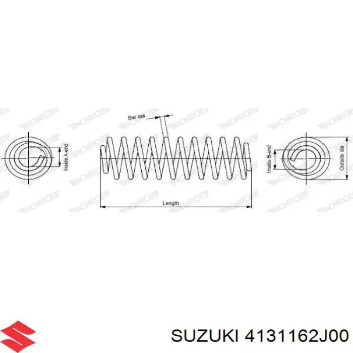 ZC6778H Japan Parts Пружина подвески задняя