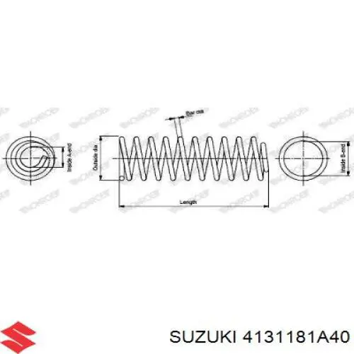 Пружина амортизатора Suzuki 4131181A40 цена, от 23.30 USD