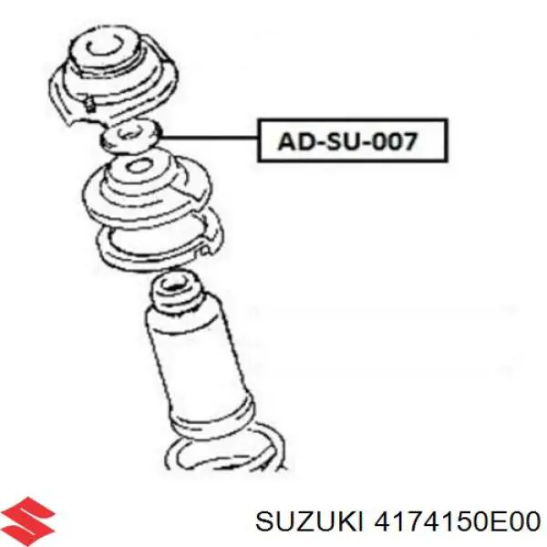 Подшипник опорный амортизатора переднего 4174150E00 Suzuki