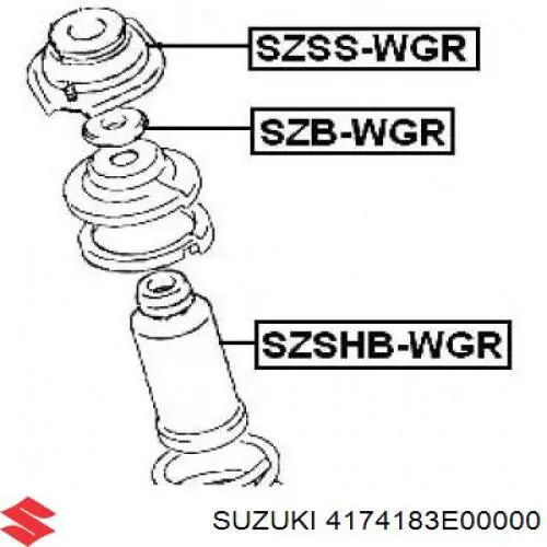 Опорный подшипник амортизатора 4174183E00000 Suzuki