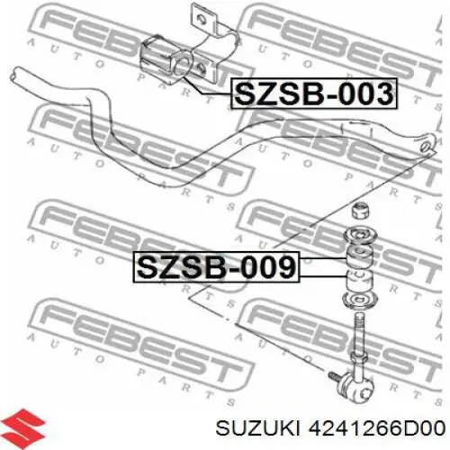 Втулка переднего стабилизатора 4241266D00 Suzuki