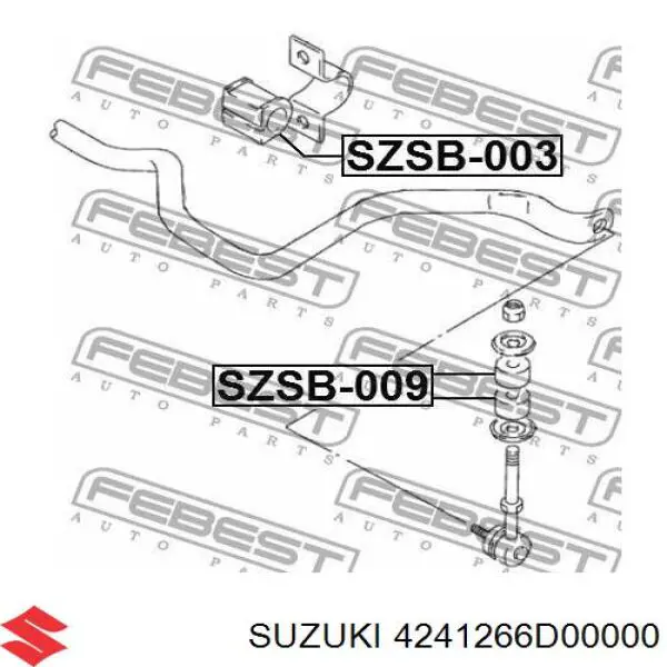 Втулка переднего стабилизатора 4241266D00000 Suzuki