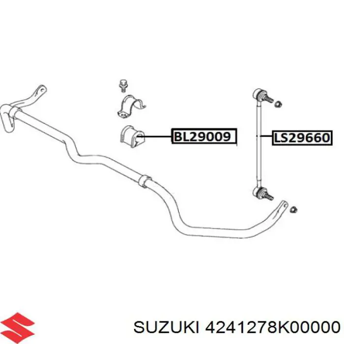 Втулка переднего стабилизатора 4241278K00000 Suzuki