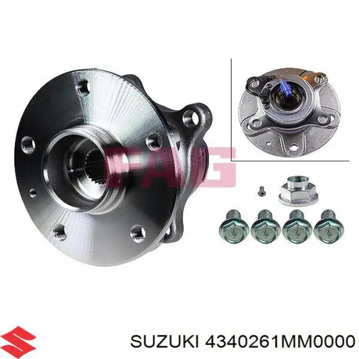 4340261MM0000 Suzuki cubo traseiro esquerdo