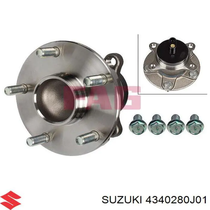 Купить 4340280J01 Suzuki Задняя шпиндель