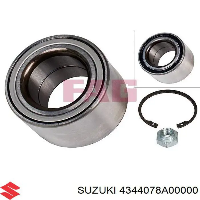 Комплект подшипника ступицы колеса Suzuki 4344078A00000 цена, от 15.54 USD