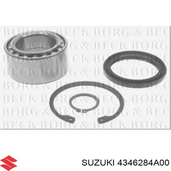 Купить 4346284A00 Suzuki Подшипник передней ступицы