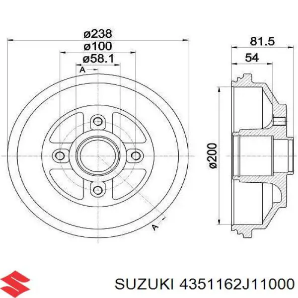Тормозной барабан 4708277 Opel