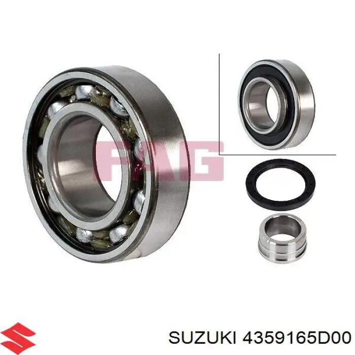 Подшипники задней ступицы Suzuki 4359165D00 цена, от 22.37 USD