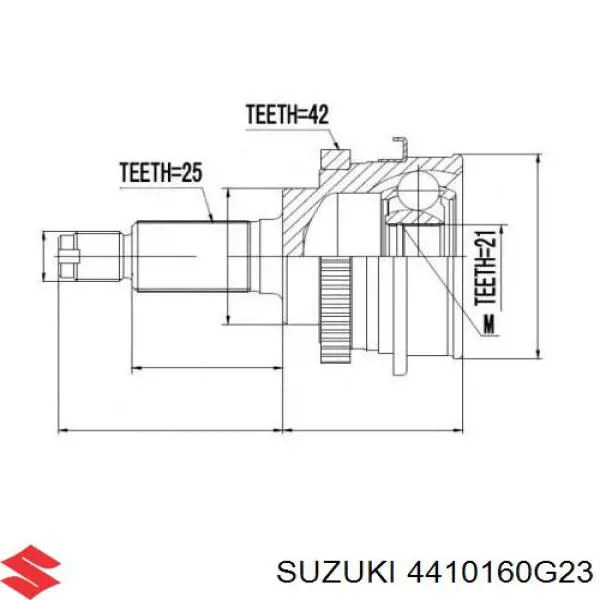 Правая полуось 4410160G23 Suzuki