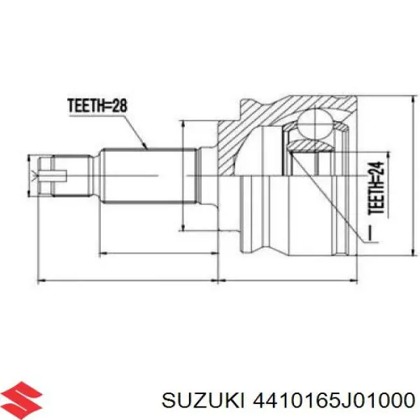 Купить 4410165J01000 Suzuki Вал приводной правый