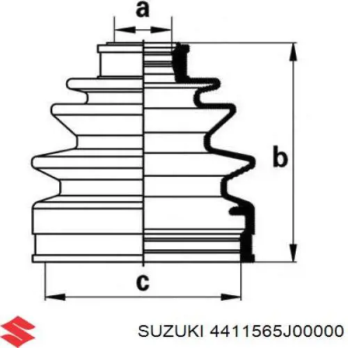 4411565J00000 Suzuki шрус внутренний передний левый