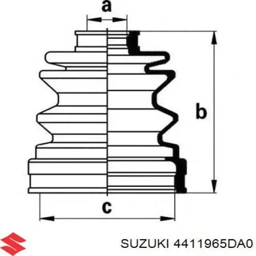 Пыльник ШРУСа внутренний 4411965DA0 Suzuki