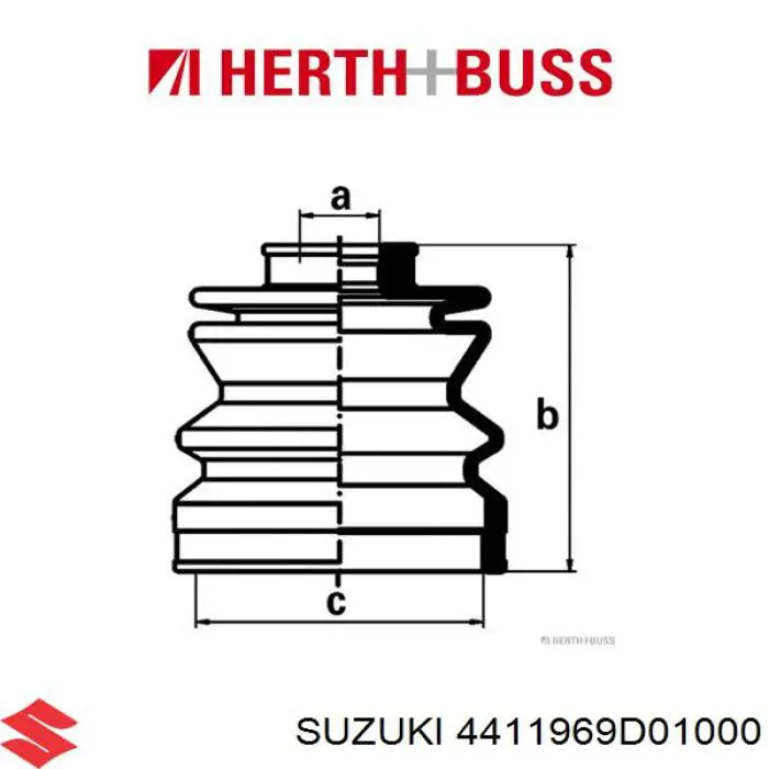 Пыльник ШРУСа внутренний 4411969D01000 Suzuki