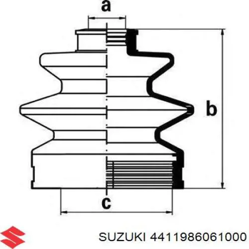 Пыльник ШРУСа внутренний 4411986061000 Suzuki