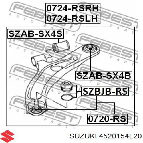 Нижний рычаг 4520154L20 Suzuki