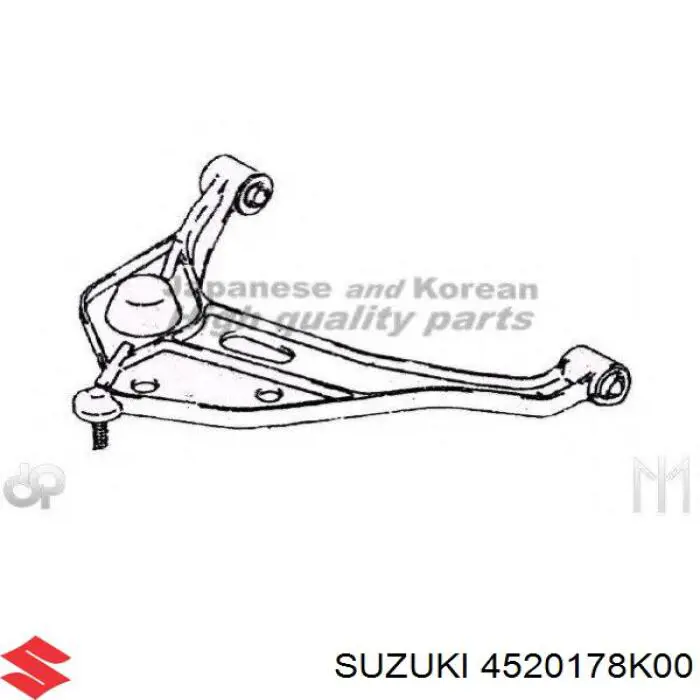 Купить 4520178K00 Suzuki Нижний правый рычаг передней подвески