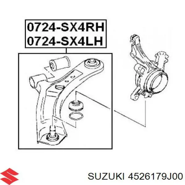 Сайлентблок переднего рычага 4526179J00 Suzuki