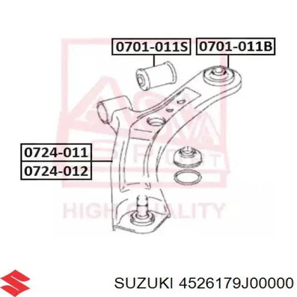 Сайлентблок переднего рычага 4526179J00000 Suzuki