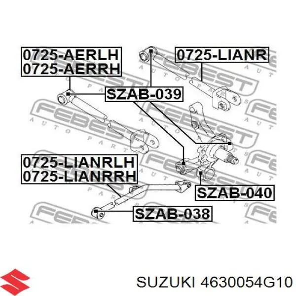 Растяжка задней подвески Suzuki 4630054G10 цена, от 29.69 USD