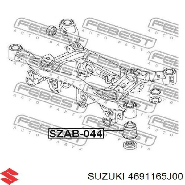 Купить 4691165J00 Suzuki Сайлентблок задней балки