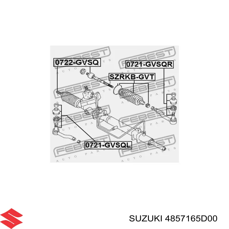 Купить 4857165D00 Suzuki Чехол рулевого механизма