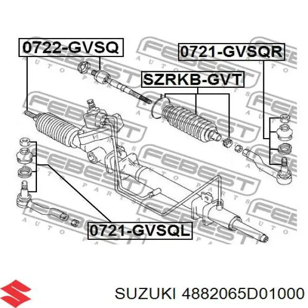 Рулевой наконечник 4882065D01000 Suzuki