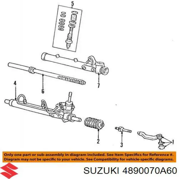 Купить 4890070A60 Suzuki Тяга рулевая передней подвески продольная