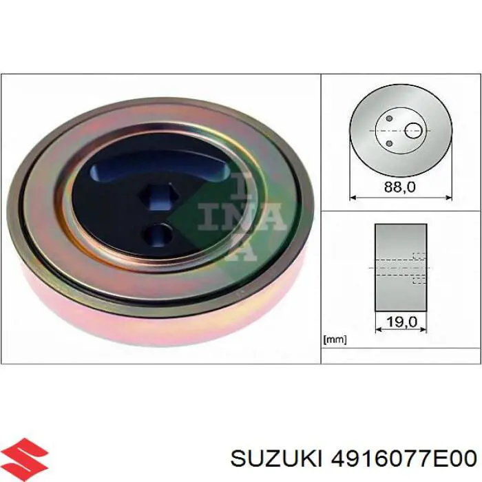 Роликовий модуль натяжителя ремня Suzuki 4916077E00 цена, от 41.10 USD