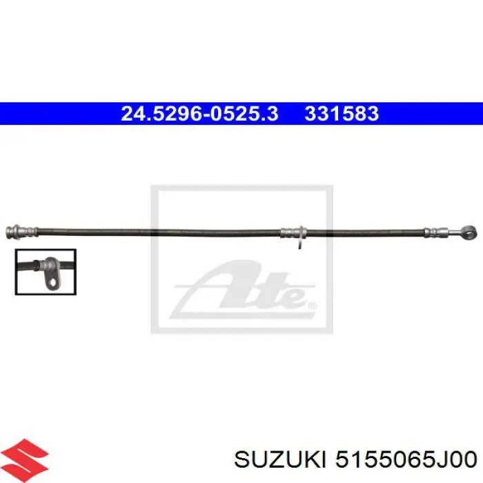Шланг тормозной передний, левый Suzuki 5155065J00 цена, от 13.45 USD