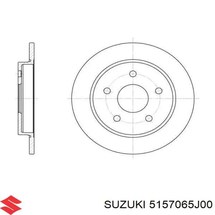 Тормозной шланг задний Suzuki 5157065J00 цена, от 8.95 USD