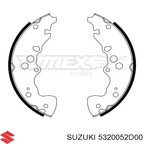 Купить 5320052D00 Suzuki Задние барабанные тормозные колодки