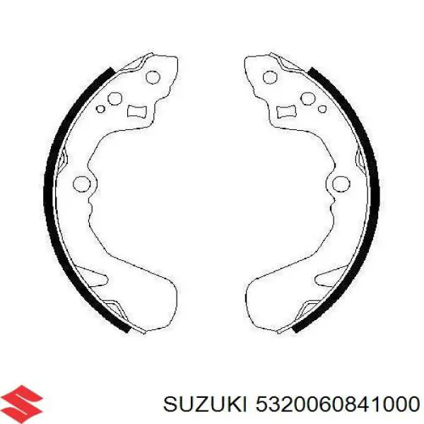 Задние барабанные колодки 5320060841000 Suzuki