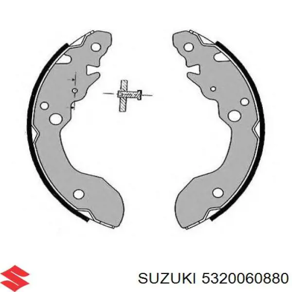 5320060880 Suzuki колодки тормозные задние барабанные
