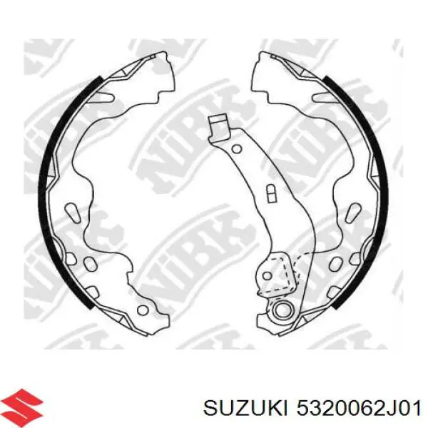 5320062J01 Suzuki Барабанные тормозные колодки