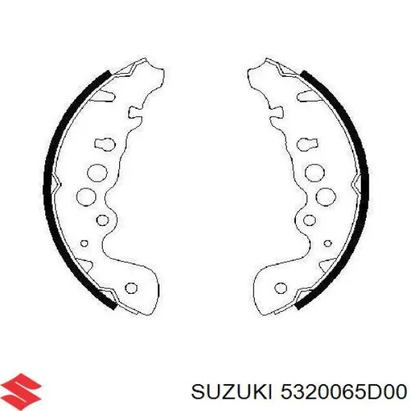 Задние барабанные колодки 5320065D00 Suzuki